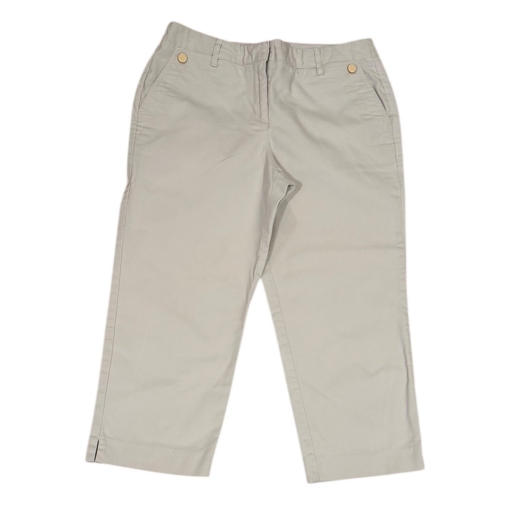 Talbots Petites Heritage Capri Pants Beige Cropped Casual Women Size 10P